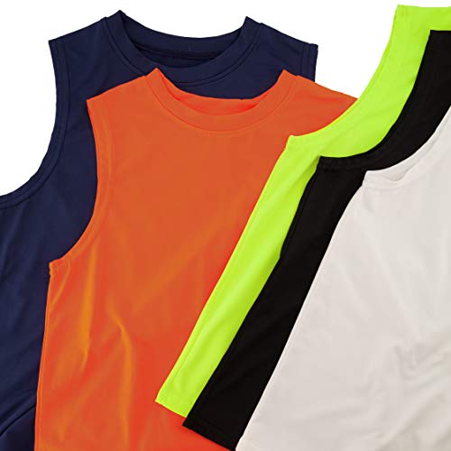 Boys Active Quick Dry Tank Jersey (5 Pack)