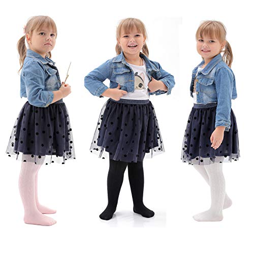 Epeius Little Girl Seamless Knit Tights 4-Pack