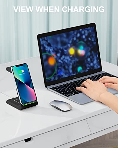 Wireless Charger Stand, CIYOYO 3 in 1 Fast Wireless Charging Station Dock for Apple Watch Series
