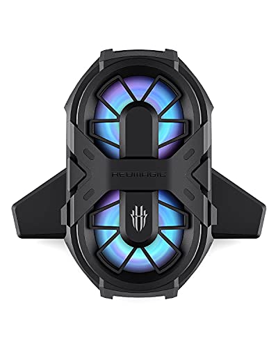 RedMagic Phone Cooler with Dual Fans and RGB Lights for Gaming and Vlogging
