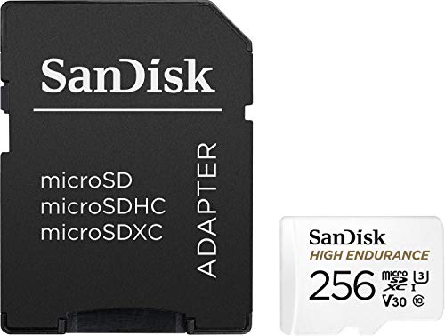 SanDisk 256GB High Endurance Video microSDXC Card with Adapter for Dash Cam and Home Monitoring systems