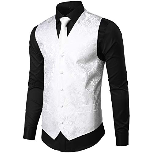 JOGAL Men's Paisley Vest Set