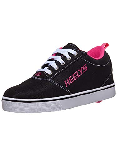 HEELYS Girl's Pro 20 (Little Kid/Big Kid/Adult) Black/White/Pink 3 Little Kid M