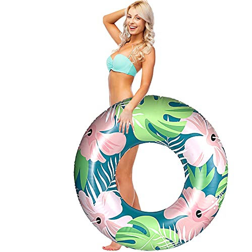 BOMPOW Jungle Leaves Inflatable Pool Float