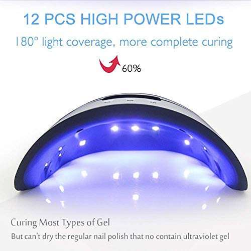 UV LED Nail Lamp, Nail UV Light Nail Dryer Portable Manicure Kit UV Gel Nail Light with Timer/Sensor/LCD Display/USB Design Nails Polish Dryer Pro Nail Lamp for UV Resin and UV LED Gel Polishes