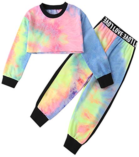 Tie-Dye Cropped Sweatsuit for Girls