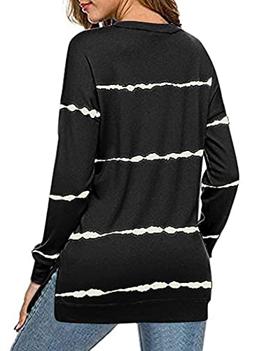 Tie Dye Striped Oversized Sweatshirt