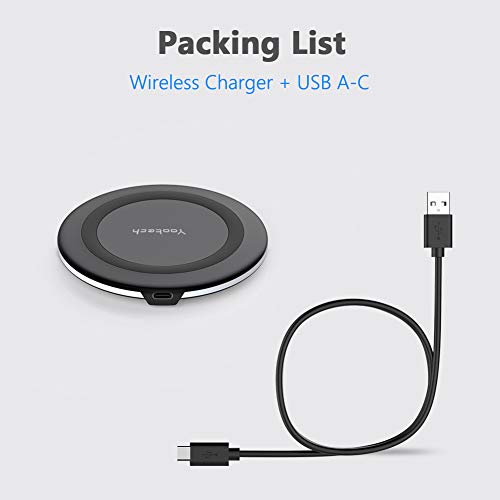 Yootech Wireless Charger,Qi-Certified 10W Max Fast Wireless Charging Pad Compatible with iPhone