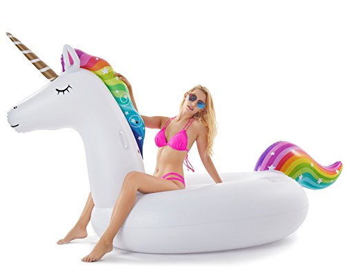 Jasonwell Inflatable Giant Unicorn Swimming Float