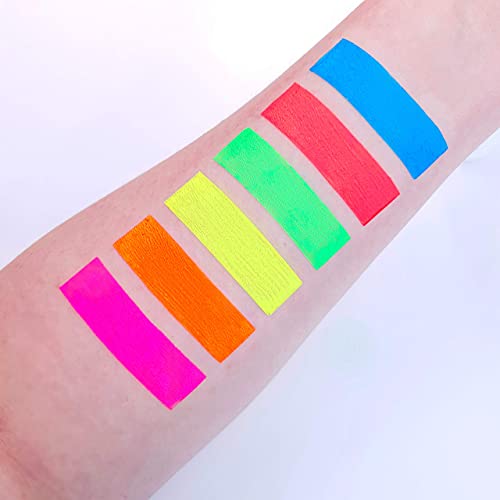 UV Glow Blacklight Face and Body Paint Set