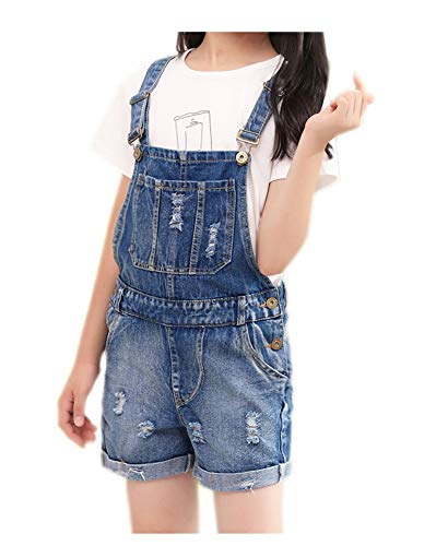 Denim Bib Shortalls for Little&Big Girls