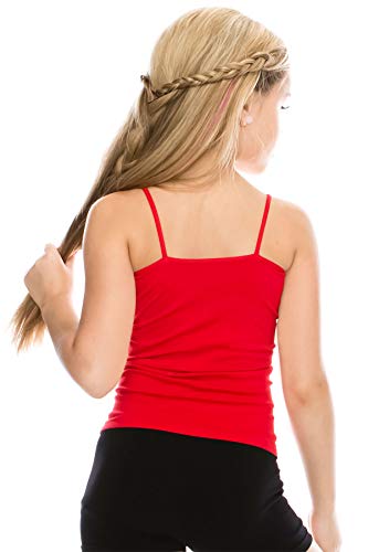 Stretch Sleeveless Tank Top (Girls, Red, UPF 50+, Made in USA)