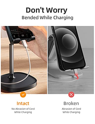 LISEN Cell Phone Stand, Angle Height Adjustable Phone Stand for Desk, Phone Holder Stand