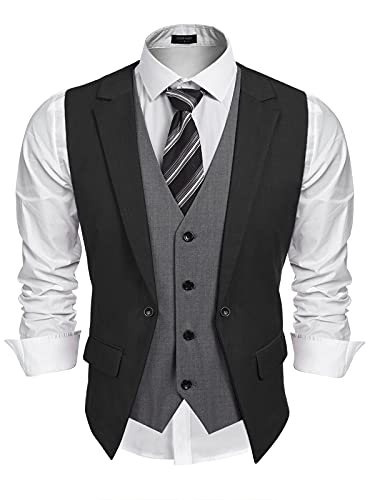 Formal Layered Dress Vest for Men