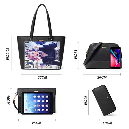 4-Piece Set of Fashion Tote and Shoulder Bags