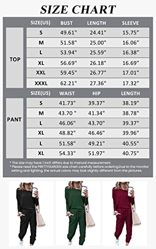 Women's Black Sweatsuit with Crewneck Top and Long Pants
