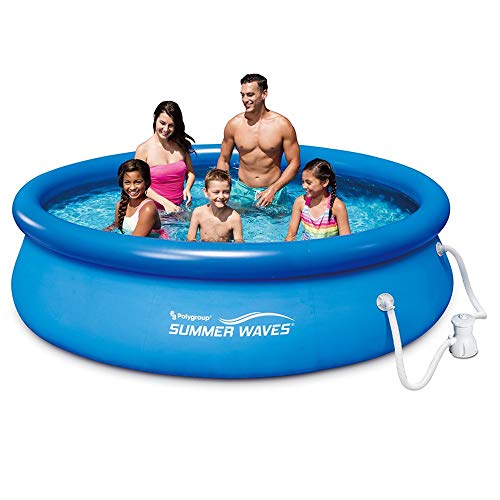 Summer Waves 10ft Quick Set Inflatable Pool with Filter Pump