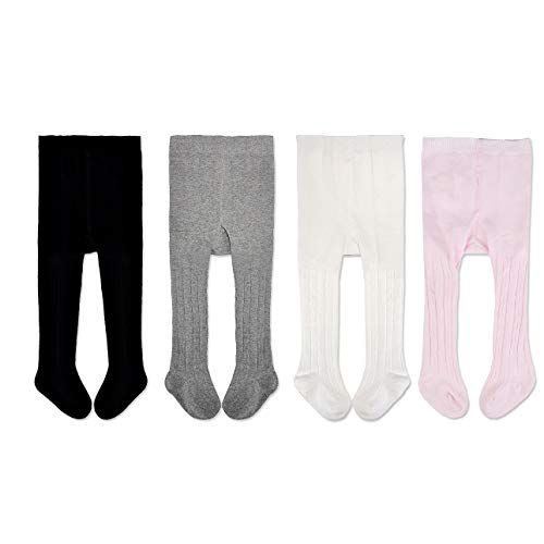 Epeius Little Girl Seamless Knit Tights 4-Pack
