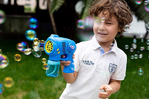 Bubble Gun Set with Refill Solution for Kids' Outdoor Fun