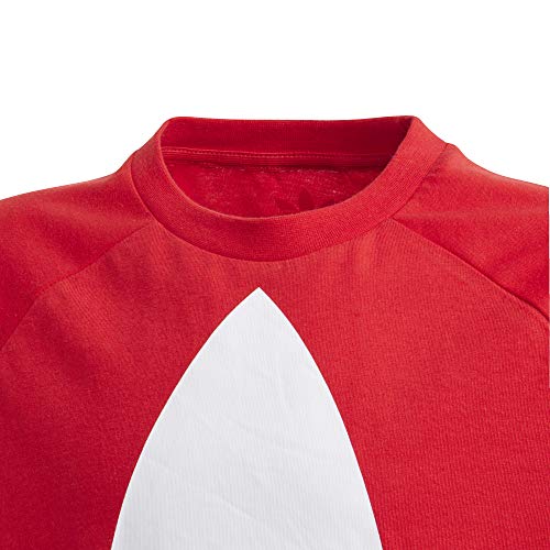 adidas Originals Youth Large Trefoil Tee, Scarlet/Royal/White, XL