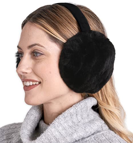 Cable Knit Furry Fleece Ear Covers for Women (Assorted Colors)