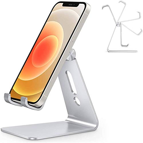 OMOTON C2 Adjustable Aluminum Cell Phone Stand in Silver