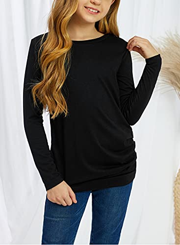 Blibea Girls Black Long Sleeve Tunic Top - Size 10-11