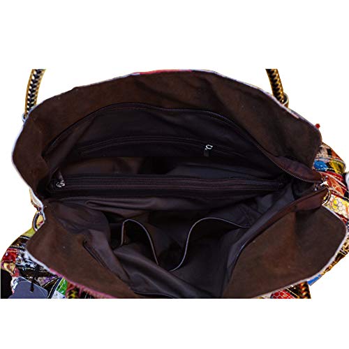 Segater Multicolor Genuine Leather Hobo Purse