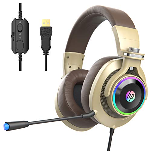 HP USB PC Gaming Headset with Microphone. 7.1 Surround Sound, RGB LED Lighting
