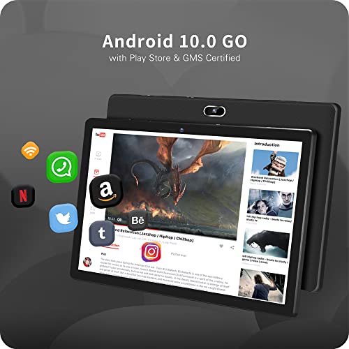 qunyiCO Y10 10-Inch Android 10.0 Tablet with Quad-Core Processor, 2GB RAM and 32GB Storage