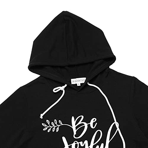 MAKARTHY Letter Print Hoodie Sweatshirt