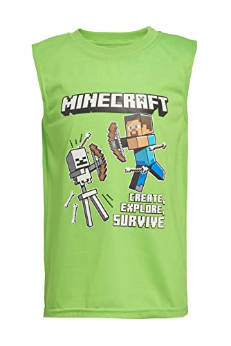 Minecraft Boys' Creepers T-Shirt, Tank Top, and Short Set