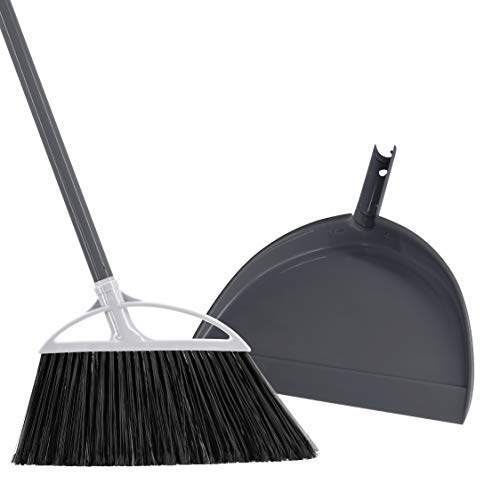 Radley & Stowe Angle Broom and Dustpan - Dual-Textured Bristles