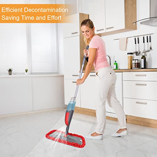 Aiglam Spray Mop - 550ml Refillable Bottle, 3 Microfiber Pads