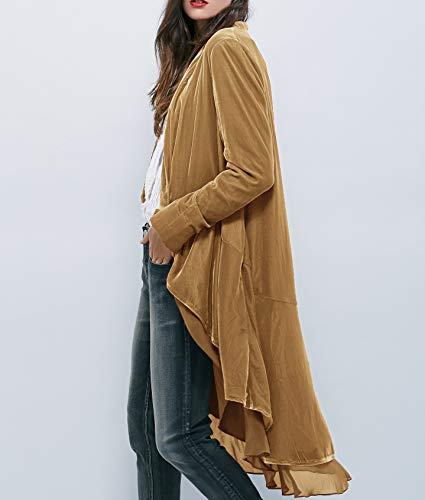 R.Vivimos Asymmetric Long Velvet Blazers Coat
