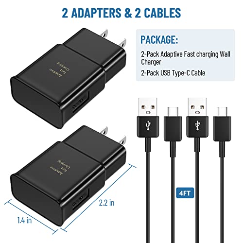 Adaptive Fast Charger Type C with Android Phone Charger C Cable for Samsung Galaxy