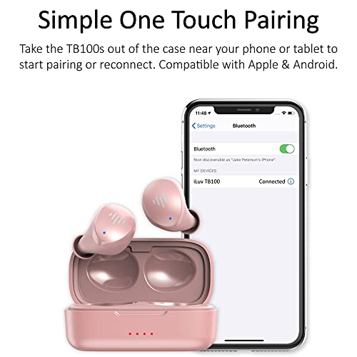 iLuv TB100 True Wireless Earbuds with MEMS Microphone and IPX6 Waterproof