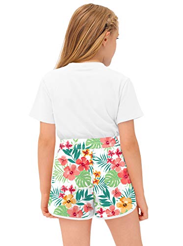 Soft Tropical Floral Boardshorts for Girls (BesserBay)