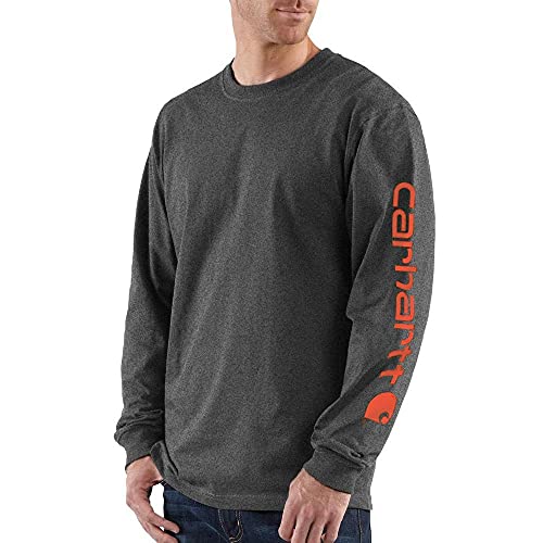 Carhartt Mens Signature Sleeve Logo Long Sleeve T Shirt