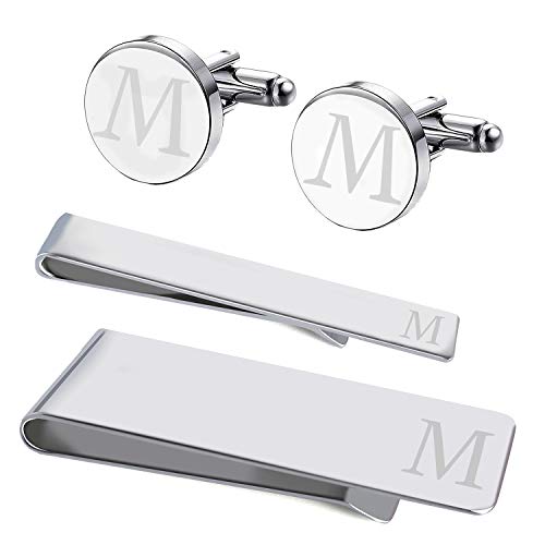 BodyJ4You Cufflinks Tie Bar Money Clip Button Shirt Personalized Set
