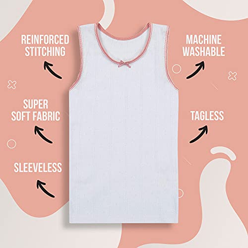 Tagless Cotton Tank Top 4-Pack (Girls, Scoop Neck, 7-8)