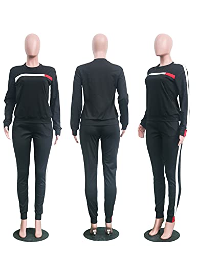 Women's Stripe Sweatshirt and Pants Set
