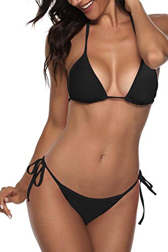 Two Piece Halter Triangle Bikini Set