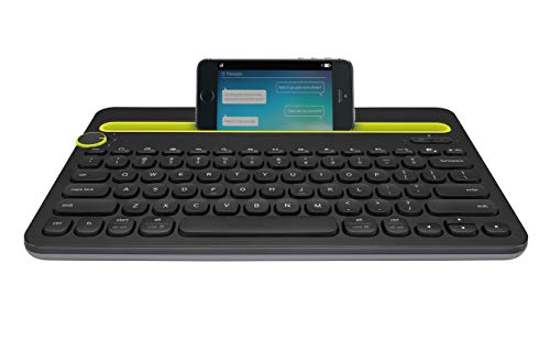 Logitech K480 Bluetooth Multi-Device Portable Wireless Keyboard with Integrated Stand Phone Holder