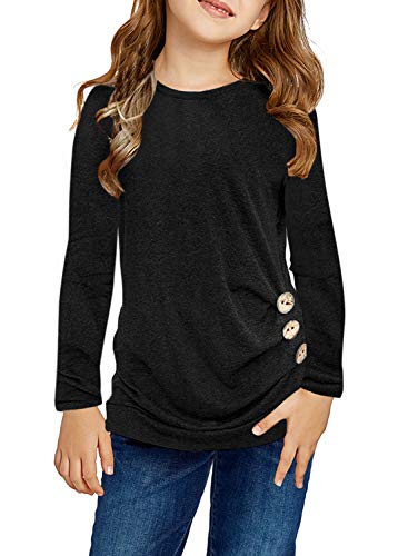 Blibea Girls Black Long Sleeve Tunic Top - Size 10-11