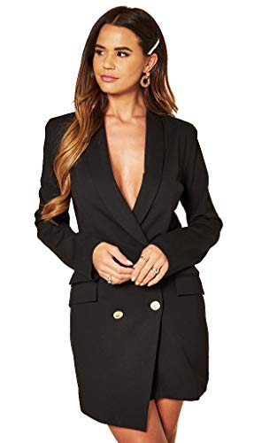UNIQUE21 Women's Asymmetric Blazer Dress