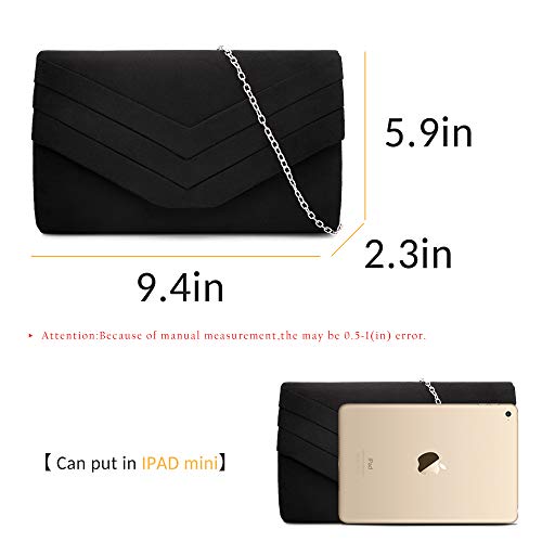 Milisente Suede Evening Clutch Bag