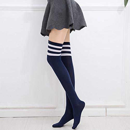 DRESHOW Women's High Thigh Socks, 6 Pairs