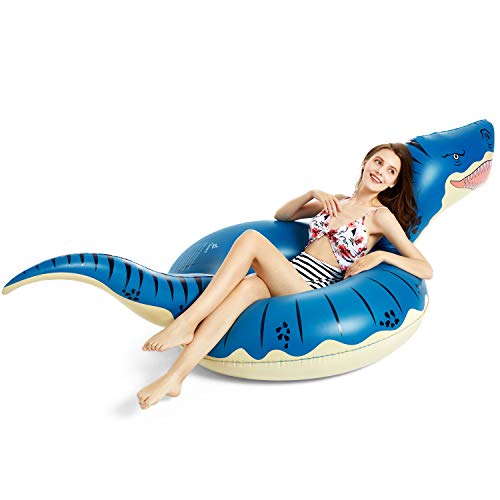 Jasonwell Inflatable Dinosaur swimming float tube
