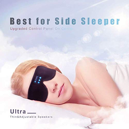Bluetooth Sleep Headphones Eye Mask - Lightimetunnel Wireless 3D with Speakers and Mic